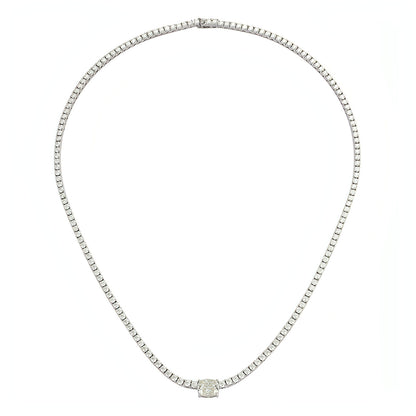 4 Karat Diamond Moissanite Necklace 925 Silver Simple European And American Style Popular