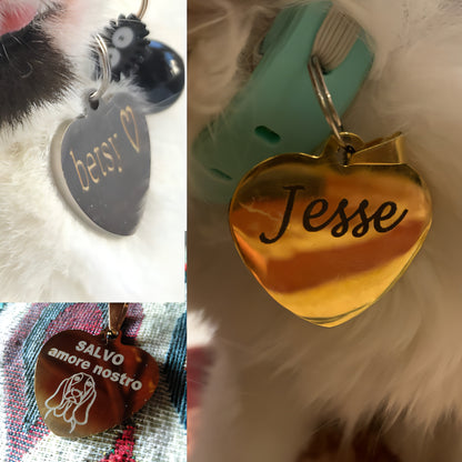 Custom Engraved Pet ID Tag – Personalized Dog & Cat Name Tag