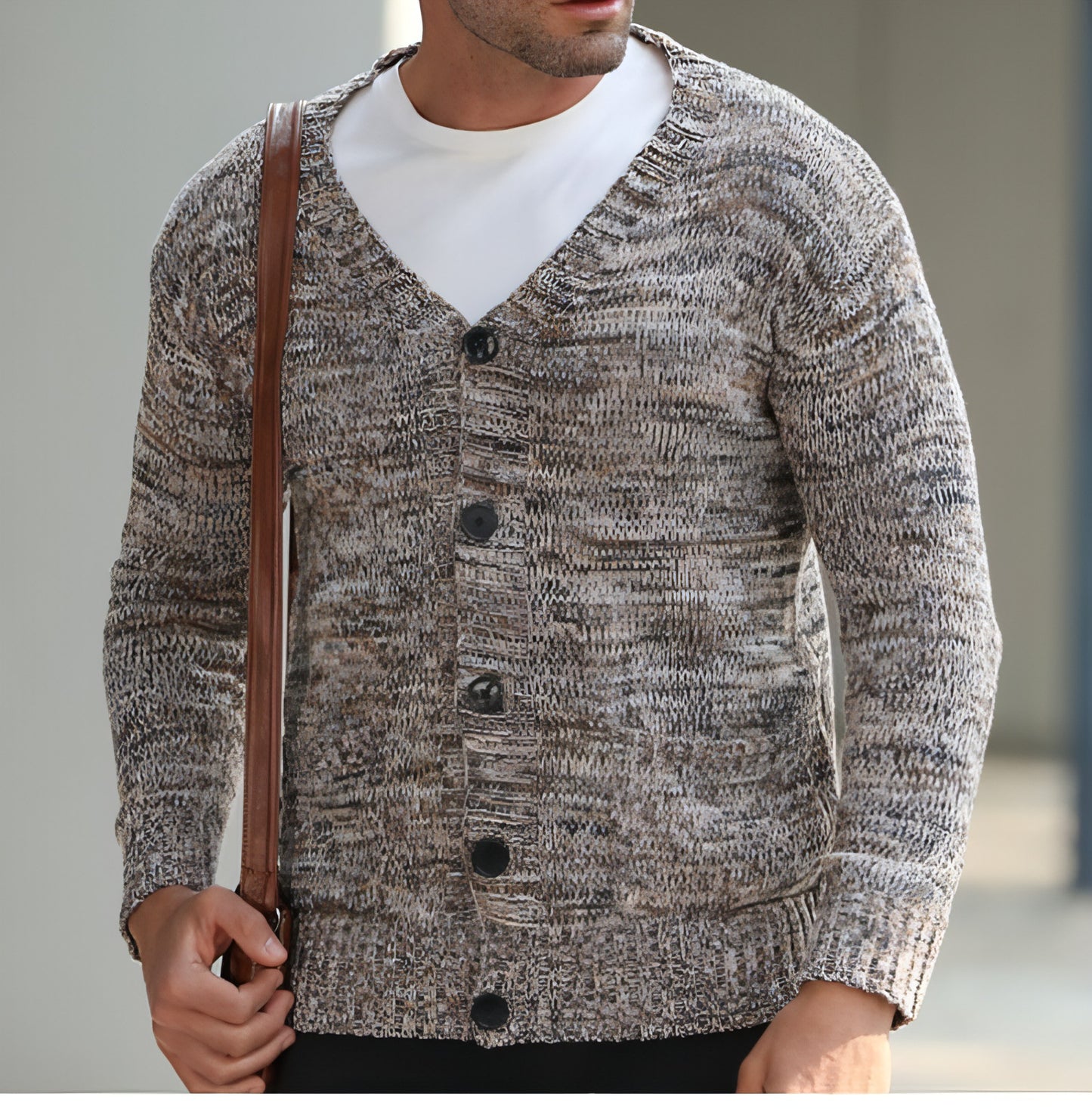 Men's Autumn And Winter Thin Mixed Wool Sweater