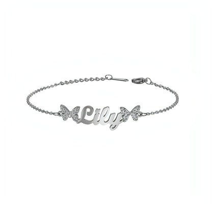 Custom Name Stainless Steel Bracelet – Personalized Letter Jewelry