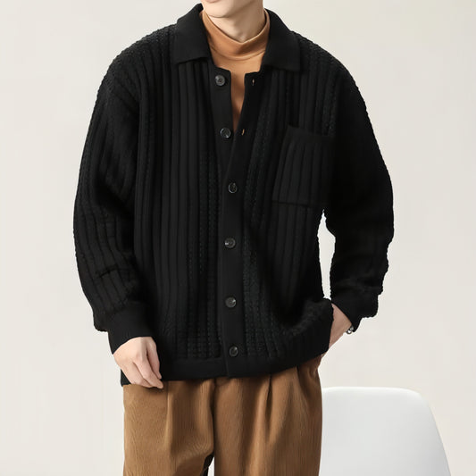 Loose Oversized Solid Color Knit Sweater Men