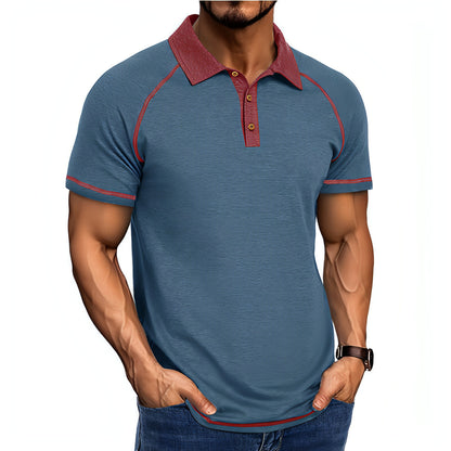 Short-sleeved Lapel T-shirt POLO Bottoming Shirt Men Clothing