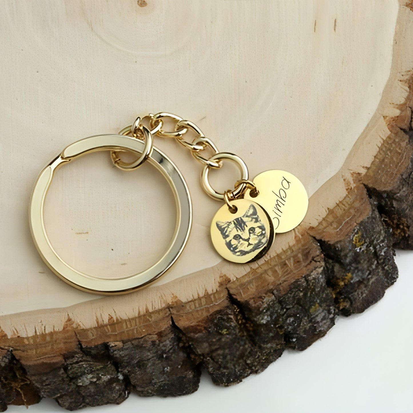 Custom Pet Photo Keychain – Personalized Souvenir Gift for Pet Lovers