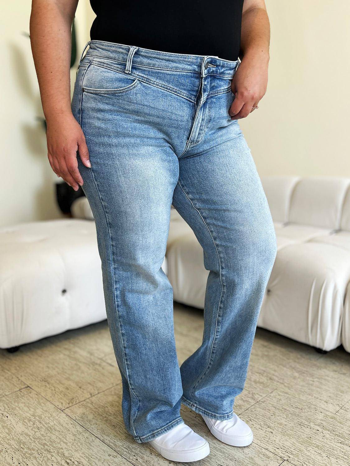 Judy Blue Full Size High midje breda ben jeans