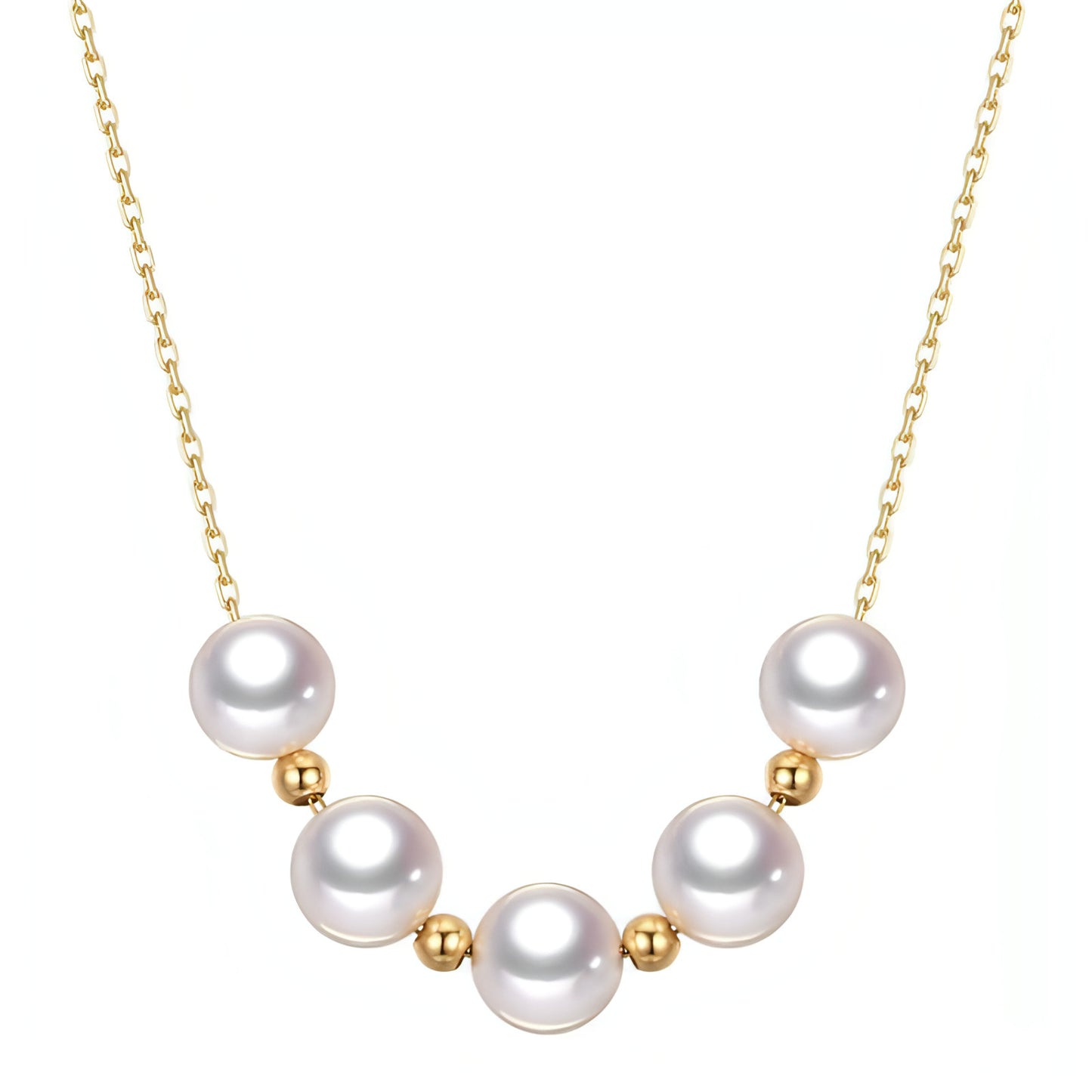 Radiant Pearl 18k Gold Регулируемое ожерелье