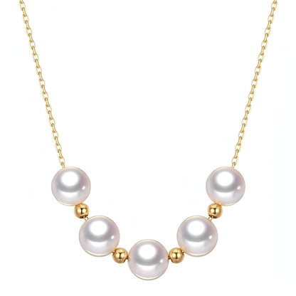 Radiant Pearl 18K Gold Adjustable Necklace