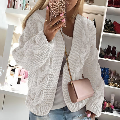 Sweater Women's Thick Thread Twist Knitted Cardigan Sweater