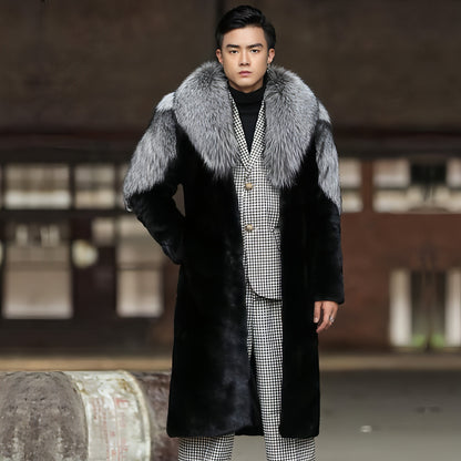 Men's Fur Trench Coat