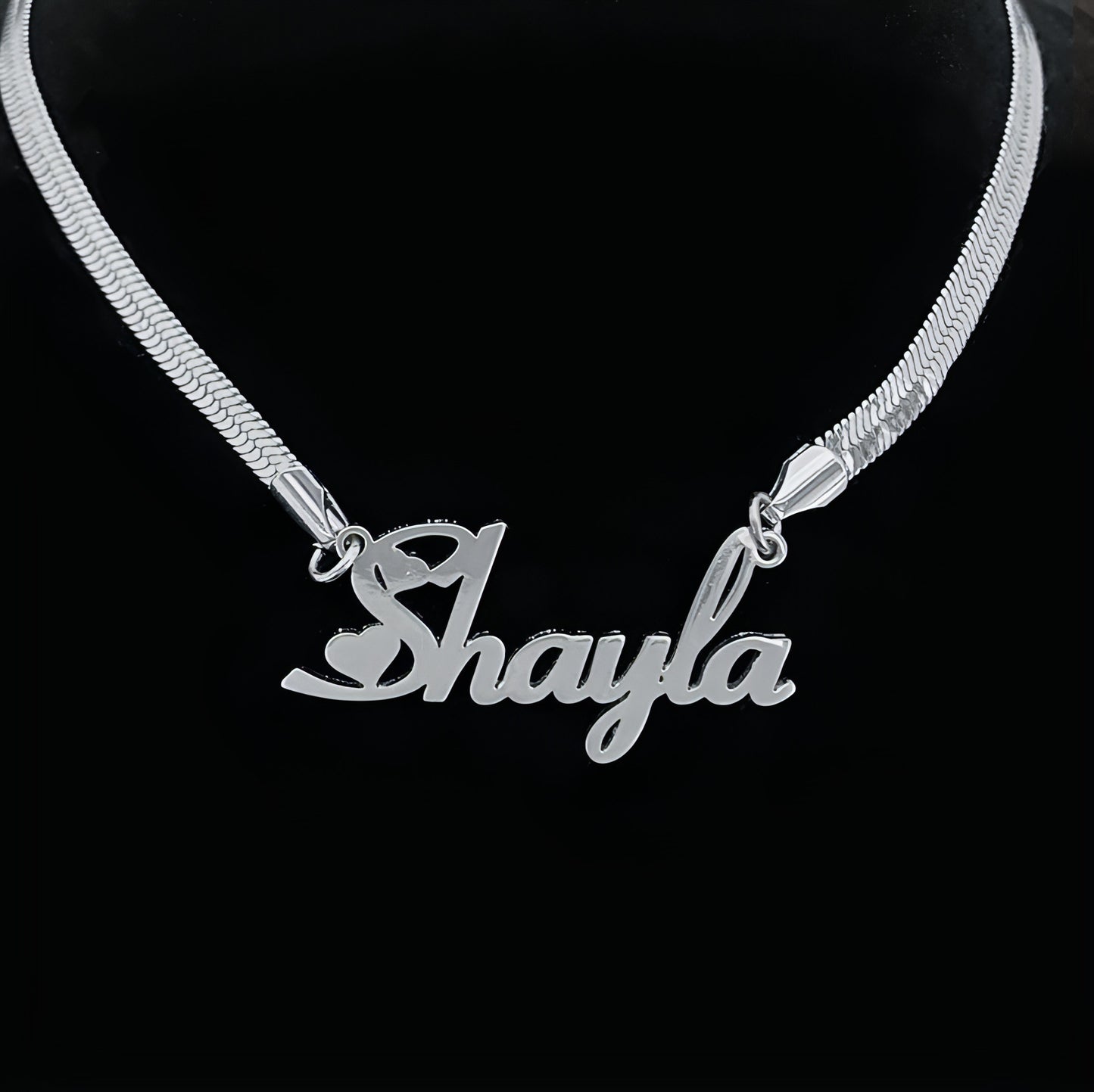 Ins Wind Blade Chain  Necklace Custom Name