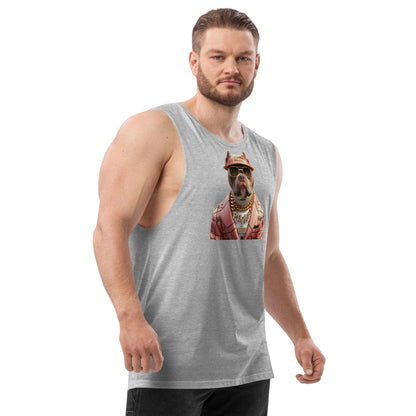 PIMP BULL 2 - Camiseta sin mangas con mangas caídas para hombre