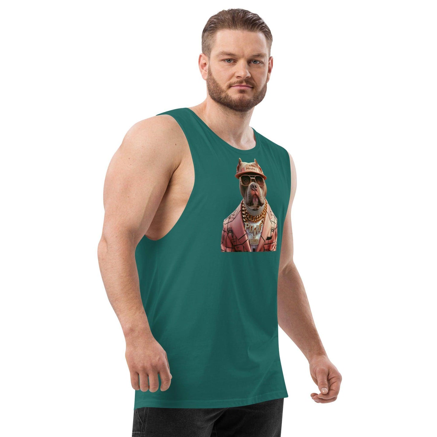 PIMP BULL 2 - Camiseta sin mangas con mangas caídas para hombre