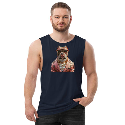 PIMP BULL 2 - Camiseta sin mangas con mangas caídas para hombre