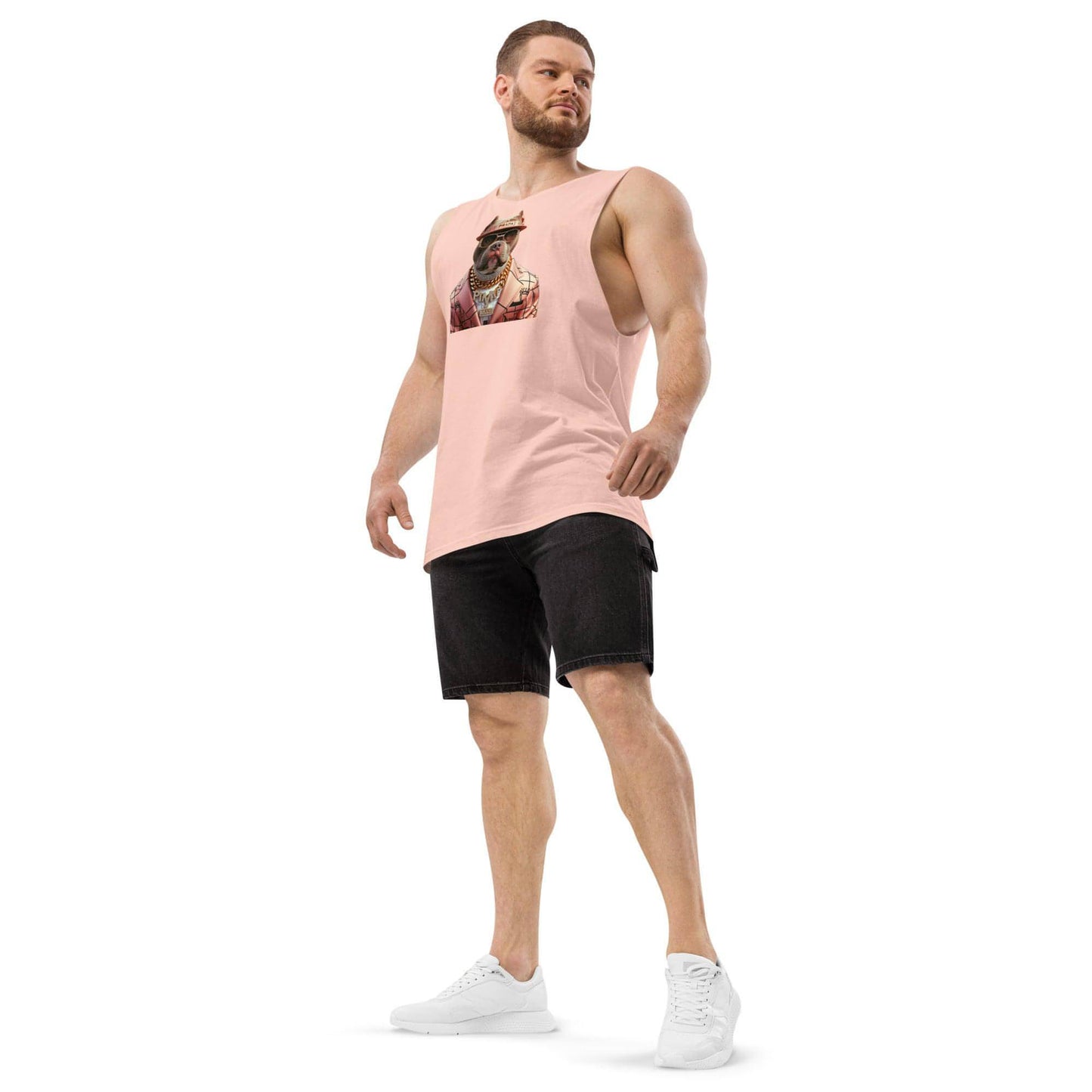 PIMP BULL 2 - Camiseta sin mangas con mangas caídas para hombre