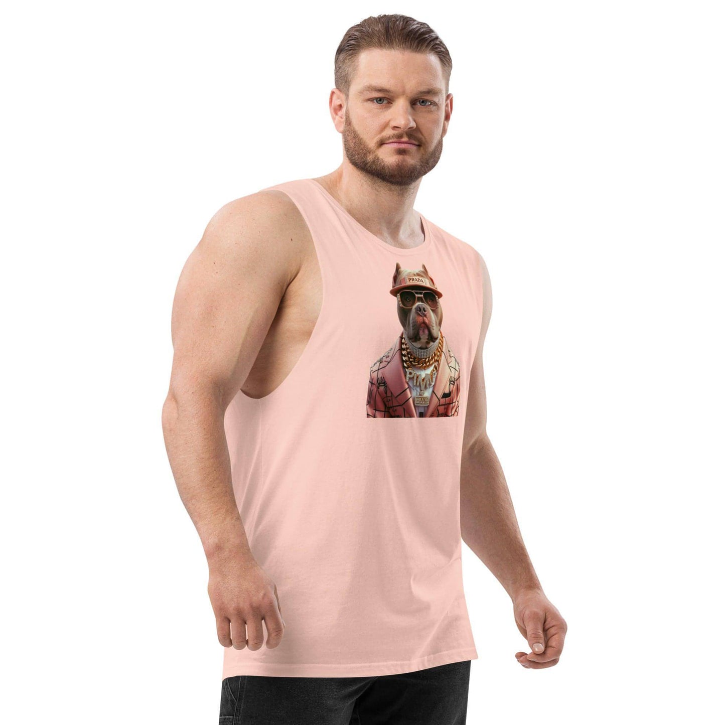 PIMP BULL 2 - Camiseta sin mangas con mangas caídas para hombre