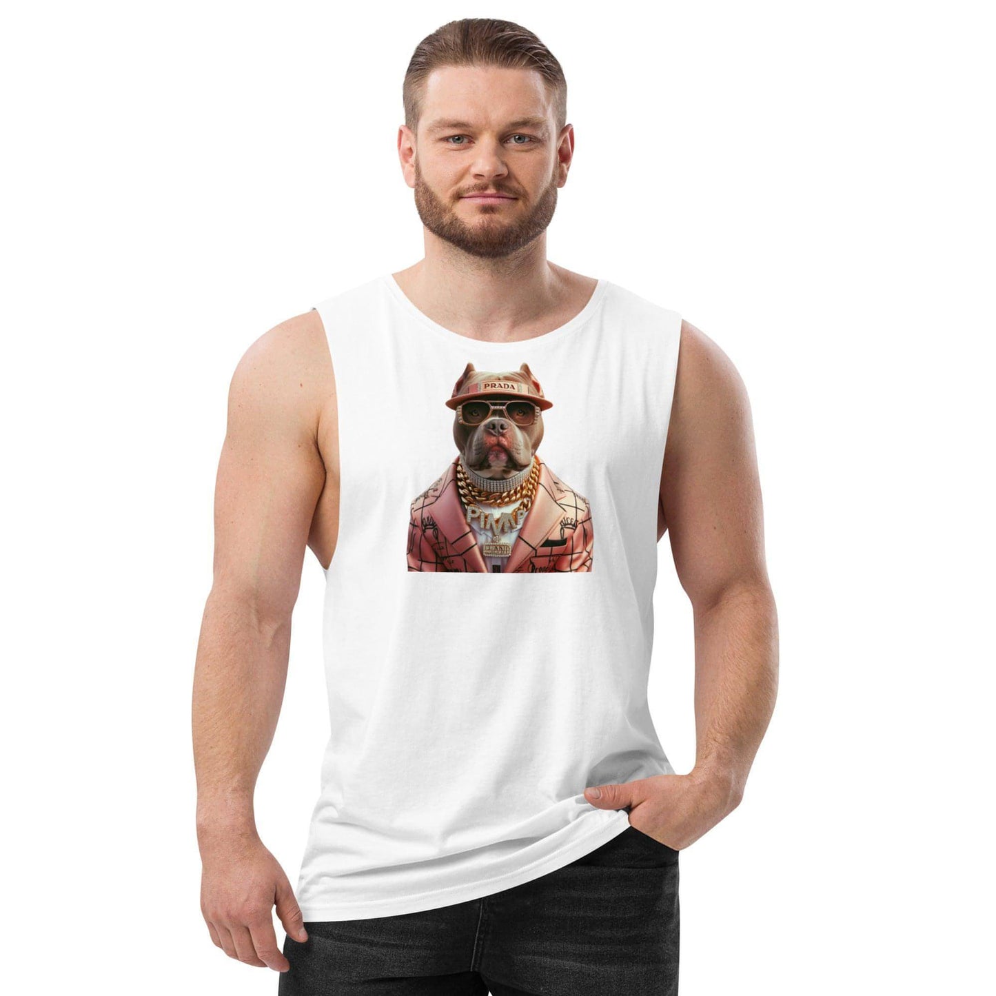 PIMP BULL 2 - Men’s drop arm tank top