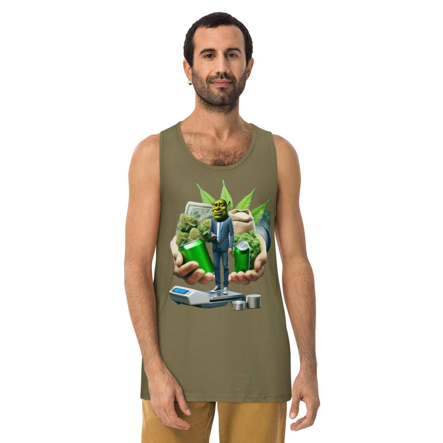 Tony - Shreky - 4 - Men’s premium tank top