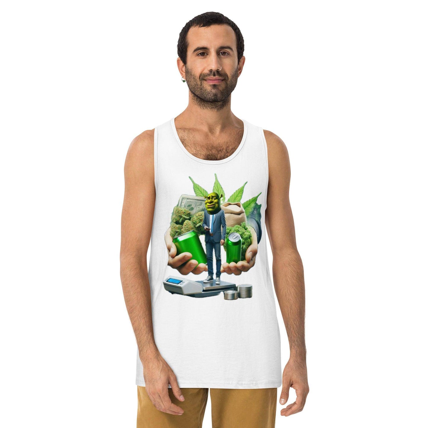 Tony - Shreky - 4 - Men’s premium tank top