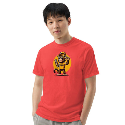 PIMP Monkey 3 – Stückgefärbtes, schweres Unisex-T-Shirt