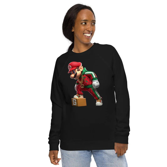 Marioguci 2 - Unisex organic raglan sweatshirt WORLDSHOP