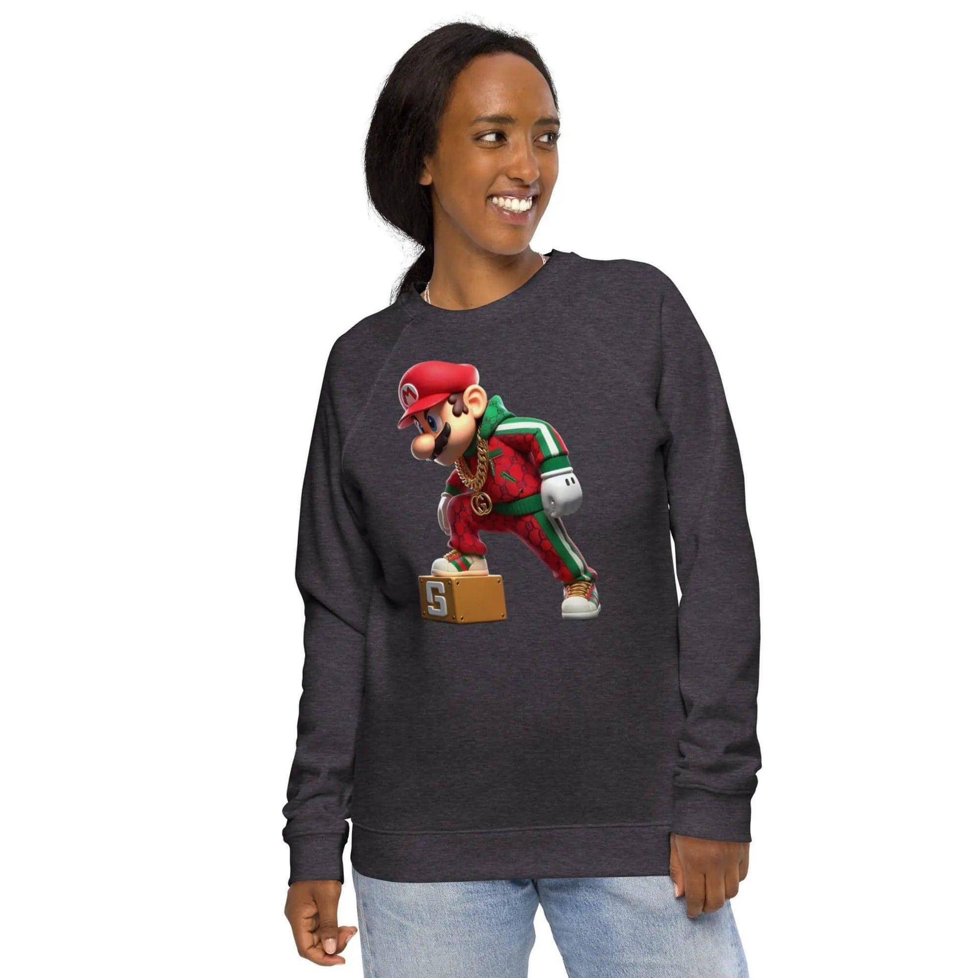 Marioguci 2 - Unisex organic raglan sweatshirt WORLDSHOP