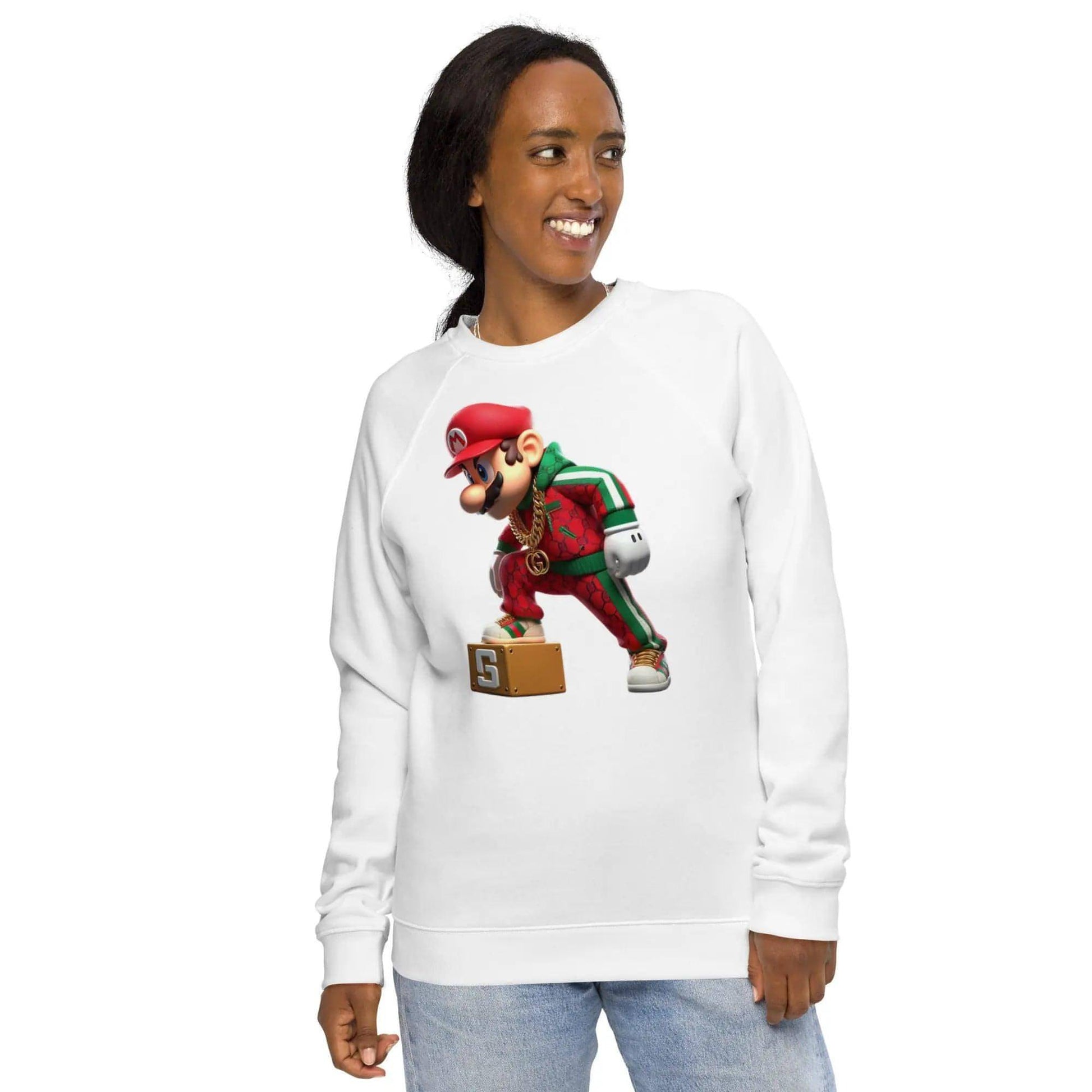 Marioguci 2 - Unisex organic raglan sweatshirt WORLDSHOP